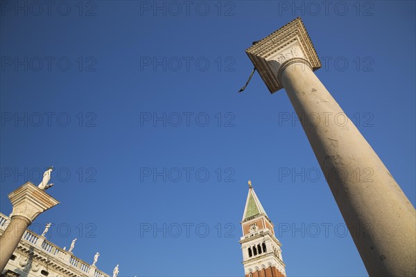 National Library of St Mark's or Biblioteca Nazionale Marciana building, column of San Teodoro, the