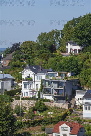 Villas in the Treppenviertel, residential building, Blankenese district, Hamburg, Germany, Europe