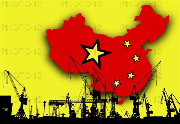 Symbolic image, China, Germany, EU, European Union, Oat, international harbour, economic relations,