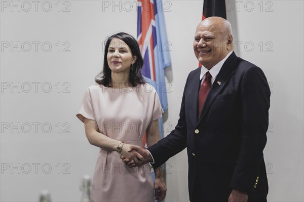(L-R) Annalena Baerbock (Alliance 90/The Greens), Federal Foreign Minister, meets Viliame Gavoka,