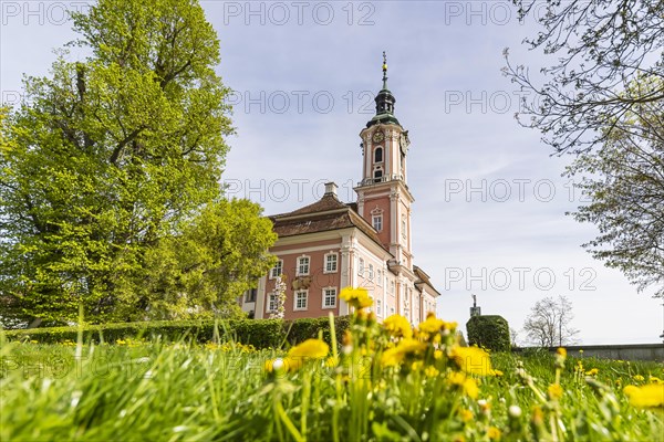 Birnau pilgrimage church, baroque church on the north shore of Lake Constance,