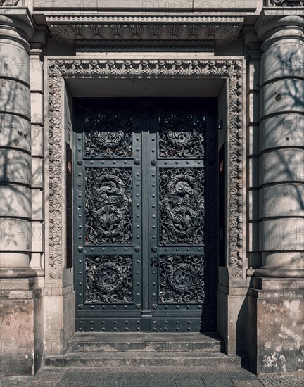 Historic gate at a building entrance, Unter den Linden, Berlin, Germany, Europe