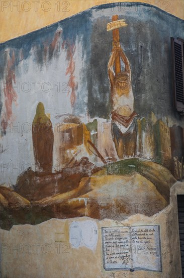Murals in Orgosolo, Nuoro province, Sardinia, Italy, South Europe, Europe