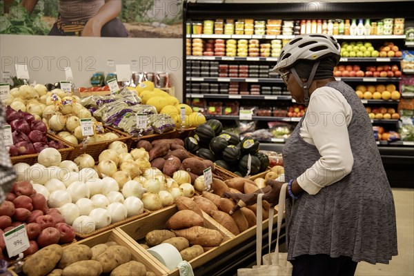 Detroit, Michigan USA, 1 May 2024, Grocery shoppers packed the Detroit People's food Co-Op on its