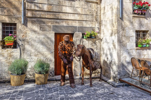 Design metallic sculptures in the street of the old city, Gaziantep, Turkey, Asia