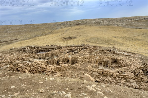 Neolithic archaeological site of Karahan Tepe, Circular stone structure with T Shape pillars,