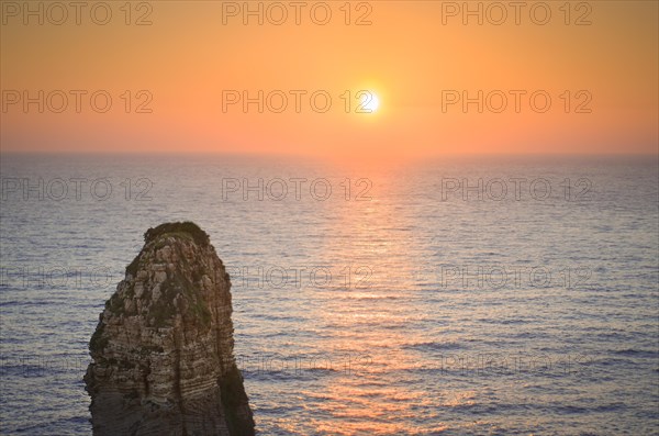 Sunset in Rawche, Lebanon, one of the postcards of Beirut, Asia