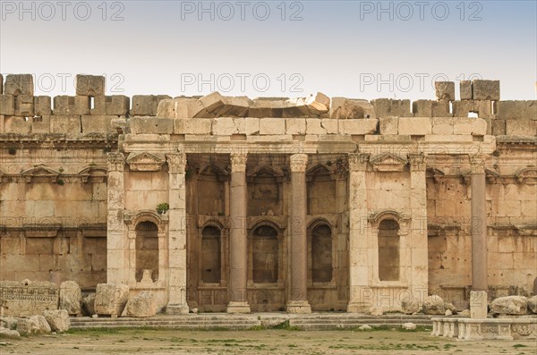 Ruins of Baalbek. Ancient city of Phenicia located in the Beca valley in Lebanon. Acropolis with