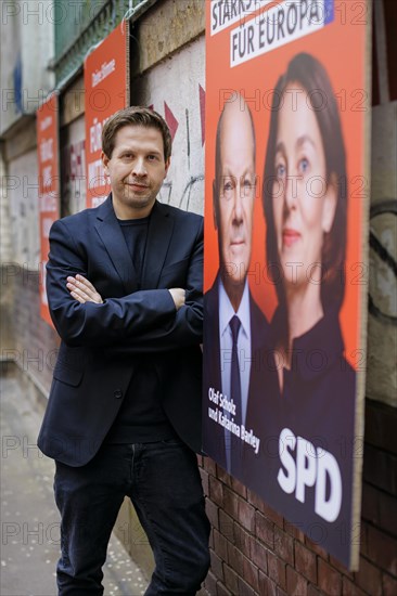 SPD Secretary General Kevin Kuehnert at the presentation of the European election campaign. Berlin,