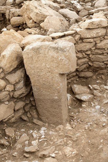 Neolithic archaeological site of Karahan Tepe, Circular stone structure with T Shape pillars,