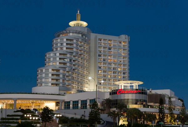 Punta del Este. Maldonado, Uruguay, december 31, 2023: Facade of the famous hotel and casino in