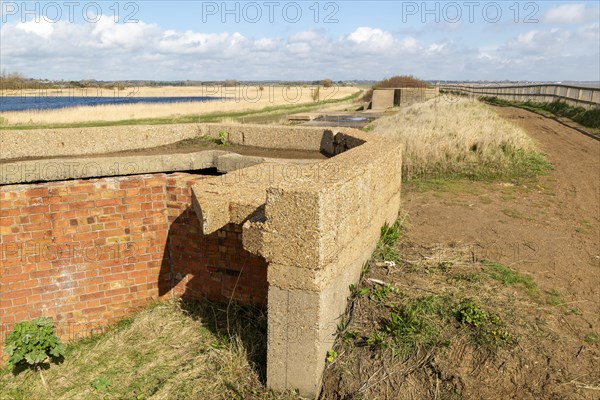 Military building Emergency Coastal Defence Battery at East Lane, Bawdsey, Suffolk, England, UK