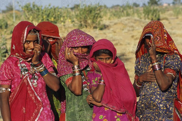 Hindu girls, Rajasthan, India. They live in rural Rajasthan, they belong to low castes, they are