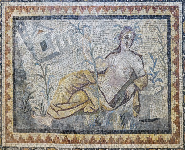Euphrates river Gods mosaic, Zeugma mosaic Museum, Gaziantep, Turkey, Asia