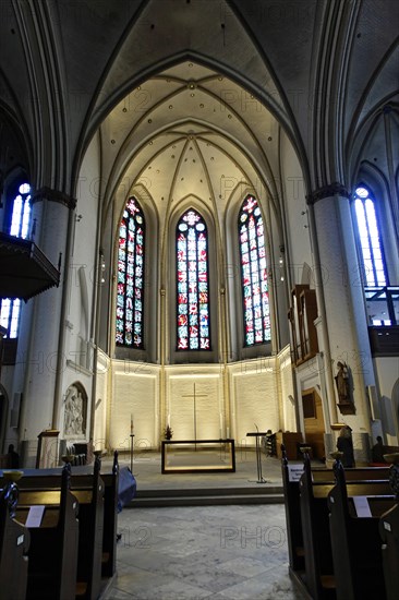 Sankt-Petri-Kirche, parish church, construction began in 1310, Moenckebergstrasse, Wide-angle view