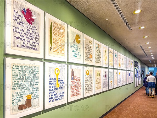 Permanent exhibition on human rights at the UN headquarters in New York