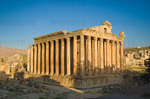 Ruins of Baalbek. Ancient city of Phenicia located in the Beca valley in Lebanon. Acropolis with