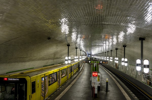 Interior photograph, Maerkisches Museum underground station, Berlin, Germany, Europe
