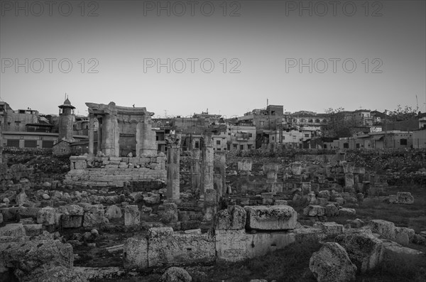 Temple of baco. Ruins of Baalbek. Ancient city of Phenicia located in the Beca valley in Lebanon.