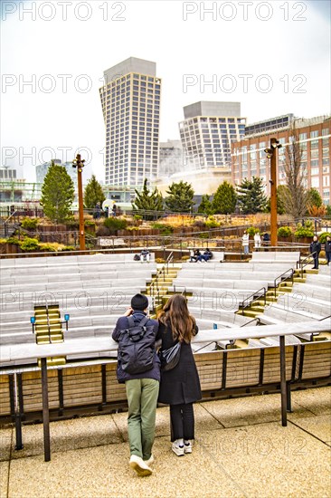 14th Street Park between Little Island and Pier 57, a picnic and music performance area on the
