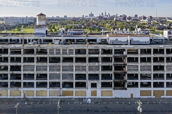 Detroit, Michigan, The abandoned Fisher Body 21 auto factory is being converted to Fisher 21 Lofts,