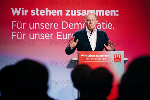 Federal Chancellor Olaf Scholz, recorded at the Social Democratic Congress of the SPD and PES with