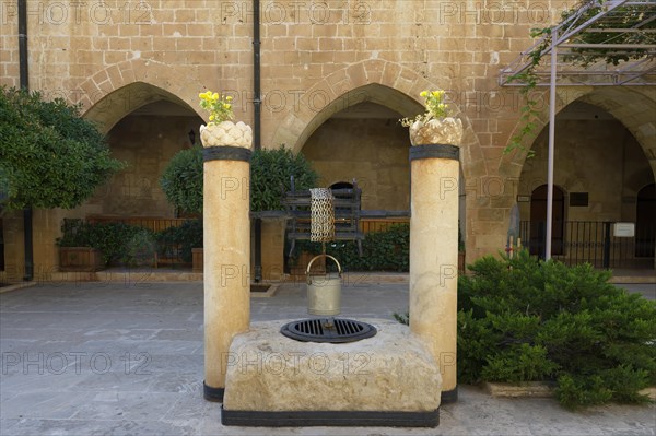 Monastery of Saint Ananias known as Deyrulzafaran or Saffron Monastery, Courtyard, Mardin, Turkey,