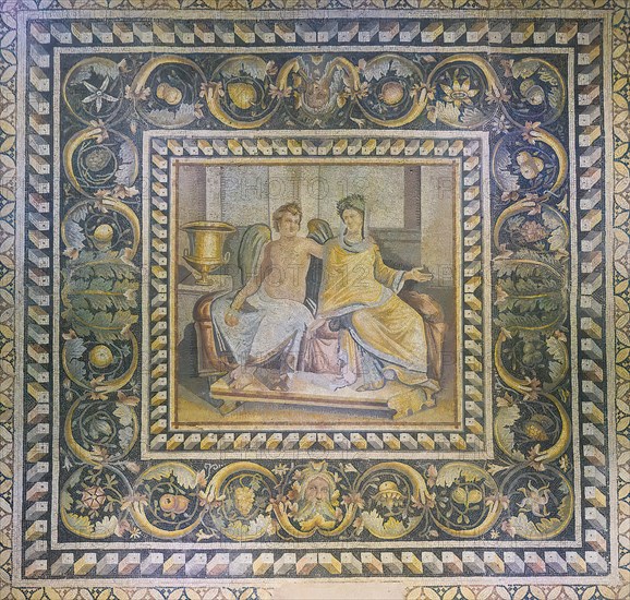 Eros and Psyche mosaic, Zeugma mosaic Museum, Gaziantep, Turkey, Asia