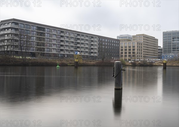 Long exposure, Spree at Europaviertel, Berlin, Germany, Europe