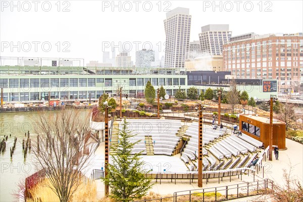 14th Street Park between Little Island and Pier 57, a picnic and music performance area on the