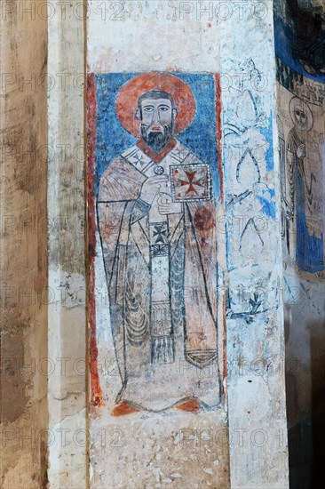 10th century Akdamar Armenian Church of the Holy Cross, Wall painting, Akdamar Island, Turkey, Asia