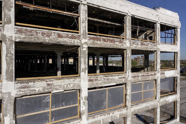 Detroit, Michigan, The abandoned Fisher Body 21 auto factory is being converted to Fisher 21 Lofts,