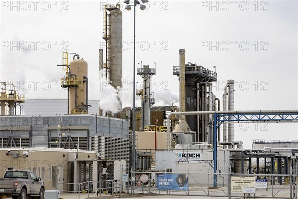 Duncombe, Iowa, A Koch Industries fertilizer plant. Koch is one of only four companies that control