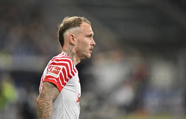 David Raum RasenBallsport Leipzig RBL (22), Tattoo, PreZero Arena, Sinsheim, Baden-Wuerttemberg,