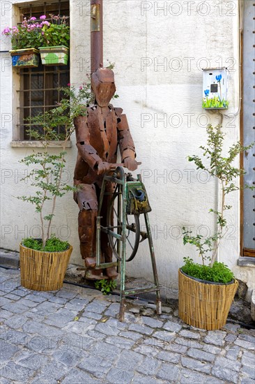 Design metallic sculptures in the street of the old city, Gaziantep, Turkey, Asia
