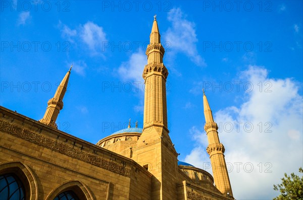 Beirut, Lebanon, April 03, 2017: Beautiful mosque Mohammad Al-Amin Mosque, located in the center of