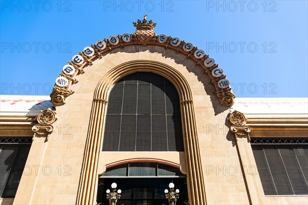 Mercat Central de Tarragona, central market in the sunshine in Tarragona, Spain, Europe