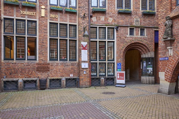 Tourist information centre in the Haus des Glockenspieles in Boettcherstrasse in Bremen, Hanseatic
