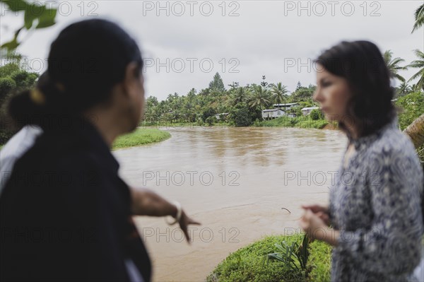 (R-L) Christine Fung, employee of the Deutsche Gesellschaft fuer Internationale Zusammenarbeit, and