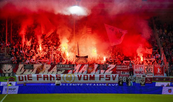 Bengalos, pyrotechnics, pyro, fireworks, fan block, fans, fan curve, flags, flags, atmosphere,