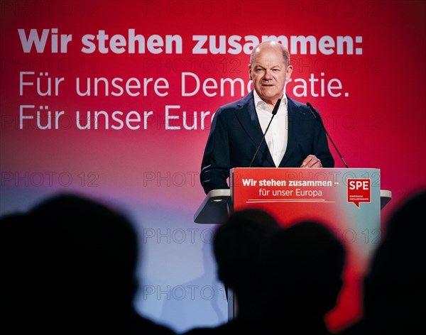 Federal Chancellor Olaf Scholz, recorded at the Social Democratic Congress of the SPD and PES with