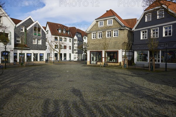 Steinhagen, square in the old town centre of Hattingen, Ennepe-Ruhr district, North