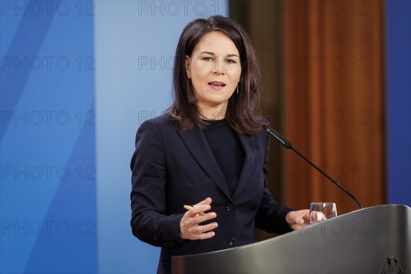 Annalena Baerbock (Alliance 90/The Greens), Federal Foreign Minister, and Mukhtar Babayev (not