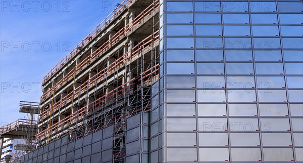 Construction sites and scaffolding, Berlin, Germany, Europe