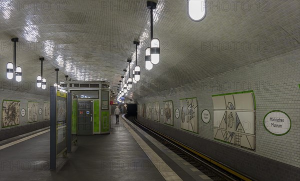 Interior photograph, Maerkisches Museum underground station, Berlin, Germany, Europe