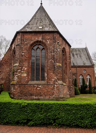 Protestant Reformed St George's Church, east facade, in the small town of Weener, district of Leer,
