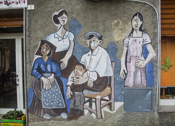 Murals in Orgosolo, Nuoro province, Sardinia, Italy, South Europe, Europe