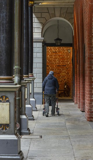 Colonnade, Stralsund Town Hall, Baltic Sea, Mecklenburg-Western Pomerania, Germany, Europe