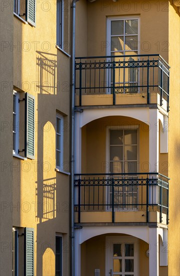 House facade of a holiday home complex in Ruegen, Mecklenburg-Western Pomerania, Germany, Europe