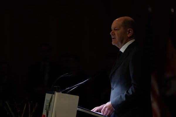 Olaf Scholz, Federal Chancellor, during his speech at the Petersberg Climate Dialogue 2024 at the
